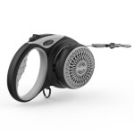 Zestaw smycz automatyczna DOGNESS SMART taśma 4 m (M) do 20 kg + głośnik Bluetooth szara