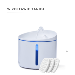 Zestaw fontanna poidełko automatyczne 1 l + filtry (3 szt.) DOGNESS