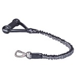 Smycz elastyczna Dogness z małą rączką (M) dł. do 63 cm czarna