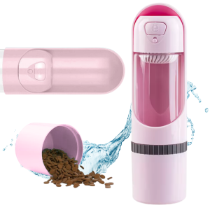 Butelka podróżna i miska 2w1 bidon poidełko na wodę i karmę z filtrem 300 ml ELS PET 