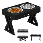 Miska podwójna dla psa metalowa z regulowanym stojakiem ELS PET 