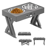 Miska podwójna dla psa metalowa z regulowanym stojakiem ELS PET