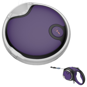 Latarka LED do smyczy automatycznej DOGNESS SMART fioletowa