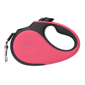 Smycz automatyczna XCHO taśma 5 m do 25 kg (M) różowa