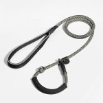 Smycz nylonowa z zaciskową obrożą DOGNESS do 20 kg (S/M) zielona