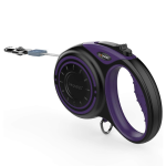 Smycz automatyczna DOGNESS SMART taśma 4 m (M) do 20 kg fioletowa 