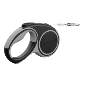 Smycz automatyczna DOGNESS LIBERTY taśma 4 m (M) do 20 kg ciemny szary